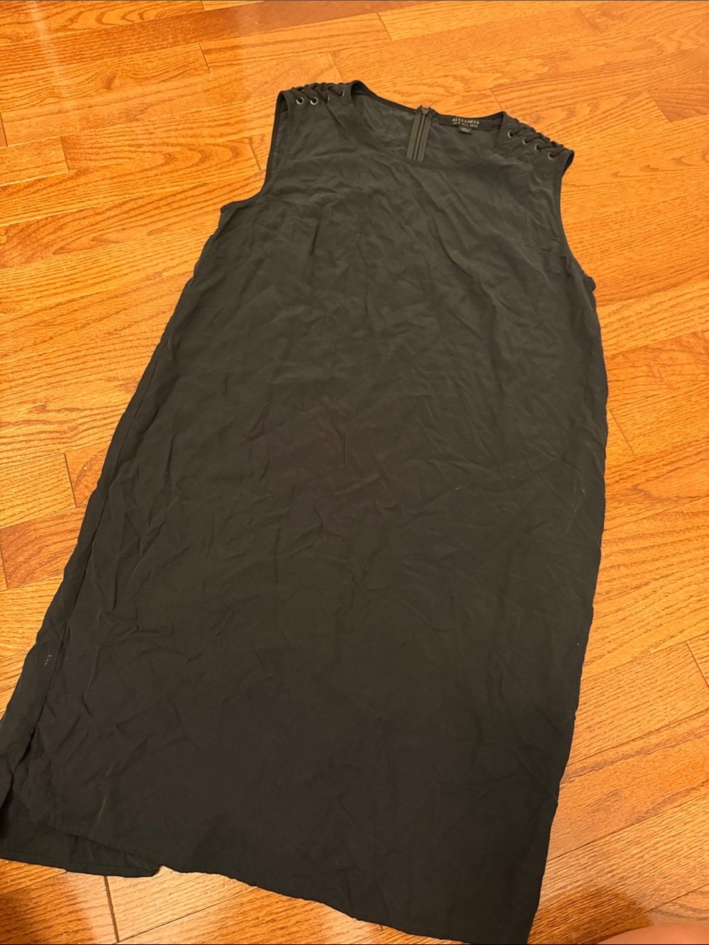 all saints Sleeveless Black Shift Dress 4